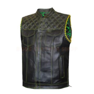 Custom Leather Vest Motorcycle