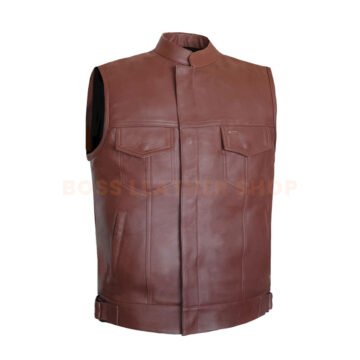 Brown Leather Vest