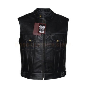 Custom Leather Biker Vest