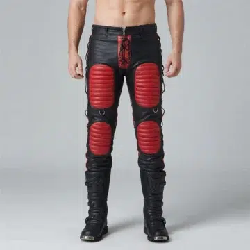 Padded Leather Pants