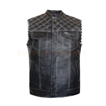 Mens Leather Vest