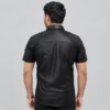 Black Quilted Leather Shirts - Image 2