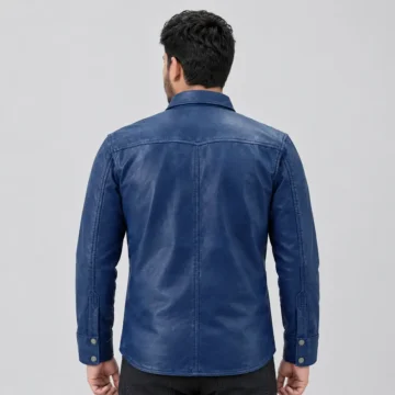 Alternative view of Blue Leather Shirt