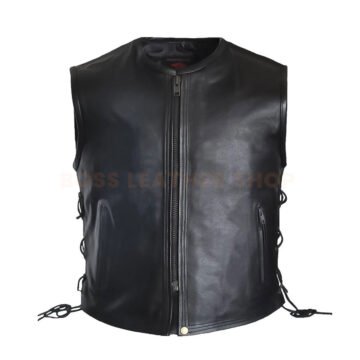 Motorcycle Mens Leather Vest