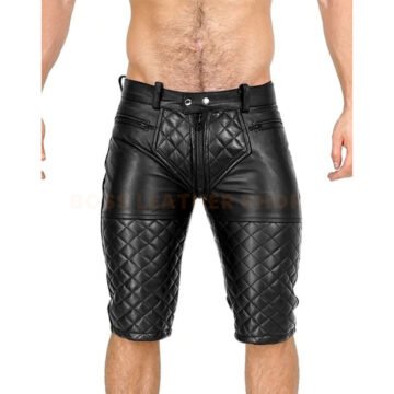 Mens Leather Shorts