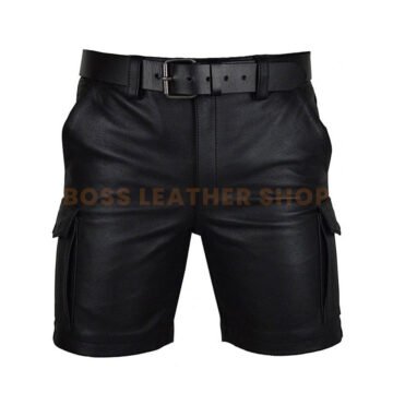 Black Leather Shorts