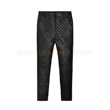 Padded Leather Pants