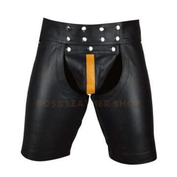 Leather Chap Shorts