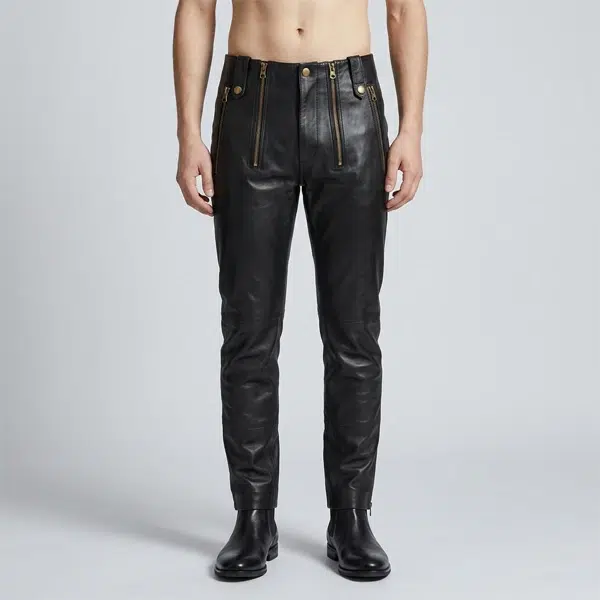 Black Leather Pants Mens