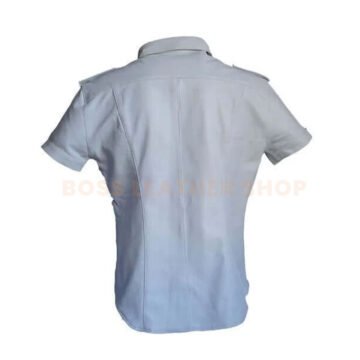 Alternative view of White Leather Shirts