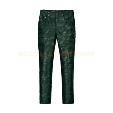 Crocodile Leather Pants