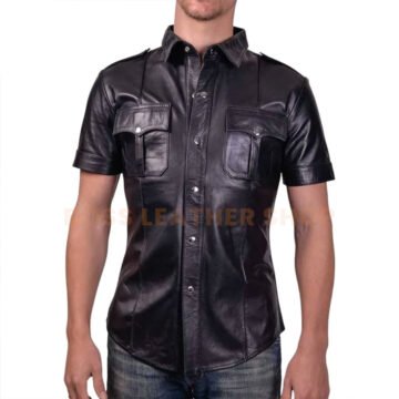 Men Leather Shirts