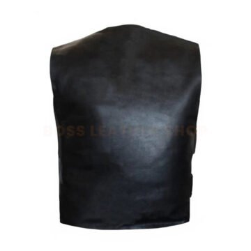 Alternative view of Black Leather Vest For Men​