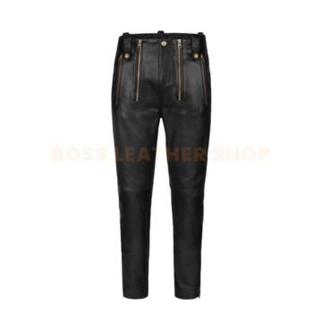 Black Leather Pants Mens