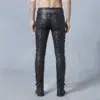 Black Pants With Leather - Image 2