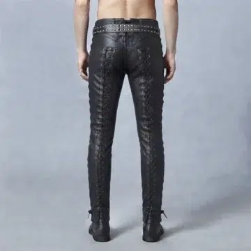 Alternative view of Black Pants With Leather