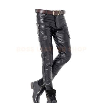 Leather Biker Pants