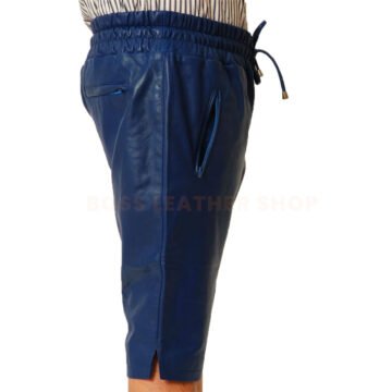 Alternative view of Blue Leather Shorts