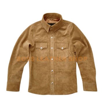 Brown Suede Leather Jakcets