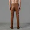 Brown Leather Pants Men​ - Image 2