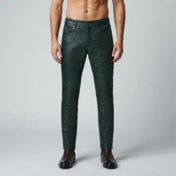 Crocodile Leather Pants
