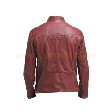 Alternative view of Maroon Leather Jackets