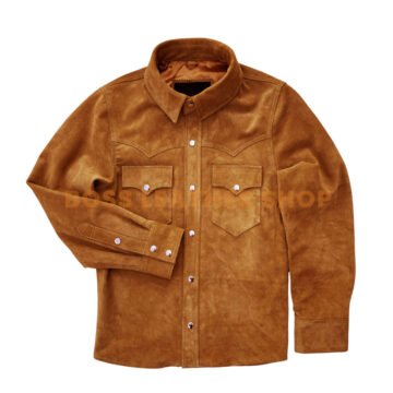 Tan Suede Leather Shirt