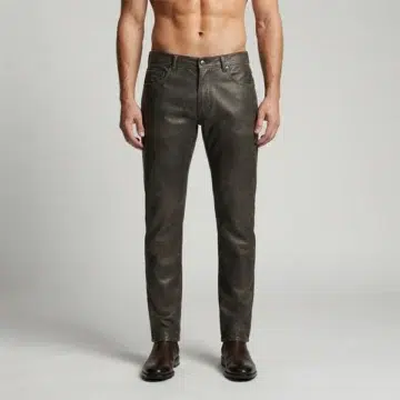 Distressed Vintage Leather Pants