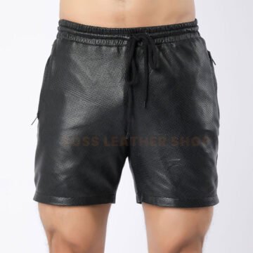 Cowhide Leather Shorts