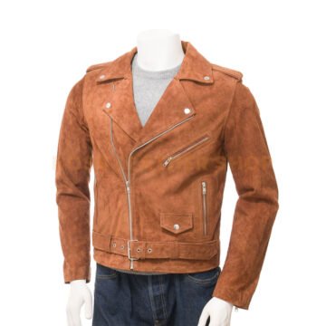 Suede Leather Biker Jacket