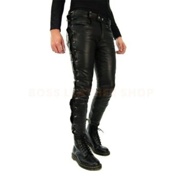 Black Leather Pants Man