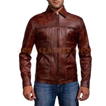 Vintage Brown Biker Jackets