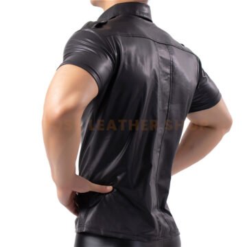 Alternative view of Short Sleeve Leather Shirt​