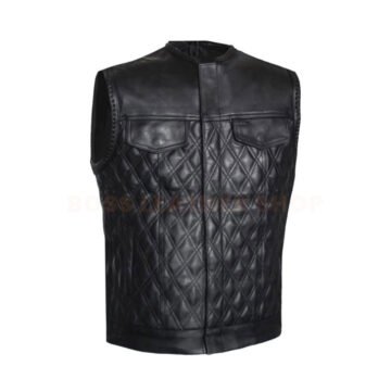 Quilted Leather Vest