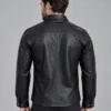 Black Leather Mens Shirt - Image 2
