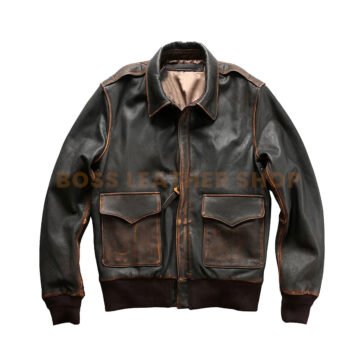 Leather Bomber Jacket Mens