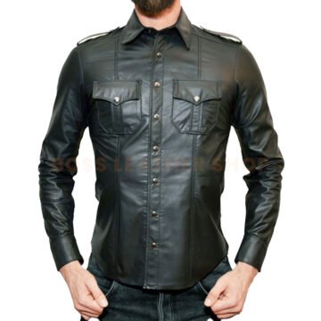 Men In Leather Shirts