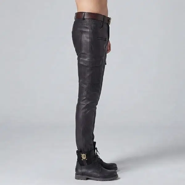 Leather Biker Pants - Image 3