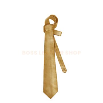 Gold Leather Ties