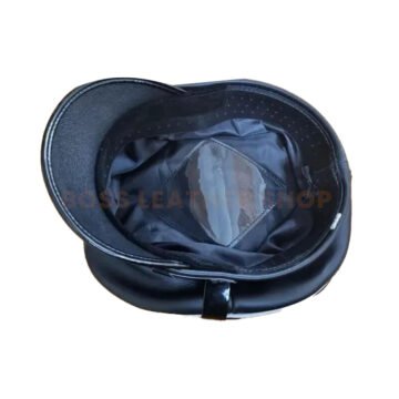 Alternative view of Black Leather Cap