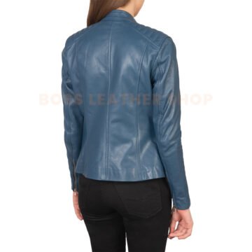 Alternative view of Blue Leather Jacket