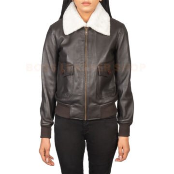Leather Bomber Jacket Women