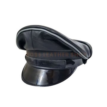 Leather Police Caps