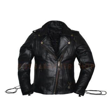 Black Leather Biker Jacket