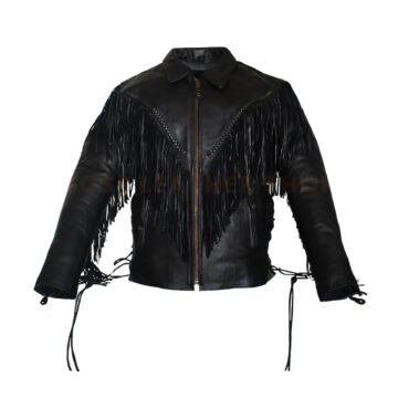 Women Fringed Leather Jacket