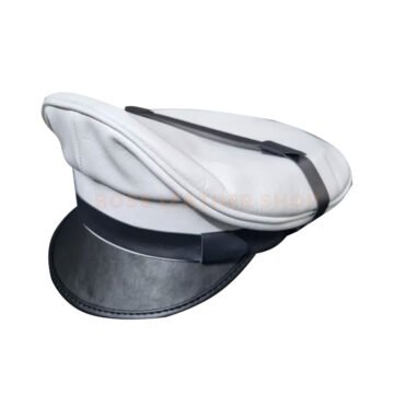 White Leather Caps
