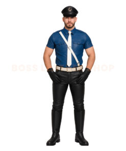Gay Police Leather Uniform
