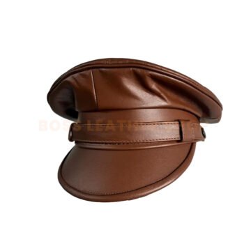 Brown Leather Caps