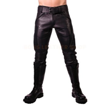Black Leather Pants Men