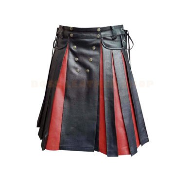 Mens Leather Gladiator Kilt